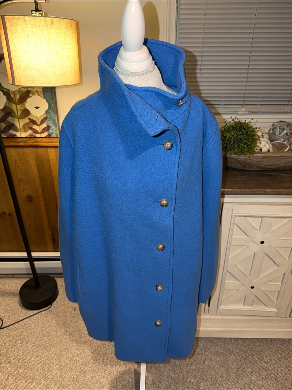 J. Crew Villa Blue Coat in Italian stadium-cloth